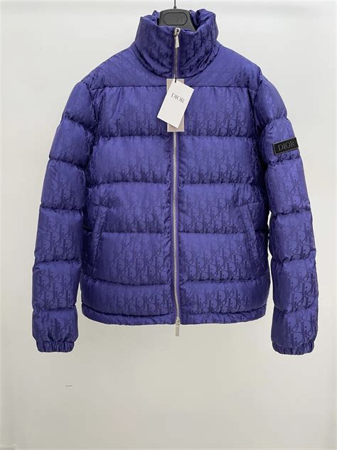 purple dior puffer jacket|Dior oblique down jacket.